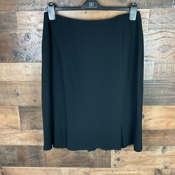 Carlisle Skirt Pleated Tulip Hem Black Back Zipper Clasp Closure Lined Women 14 - Picture 14 of 14